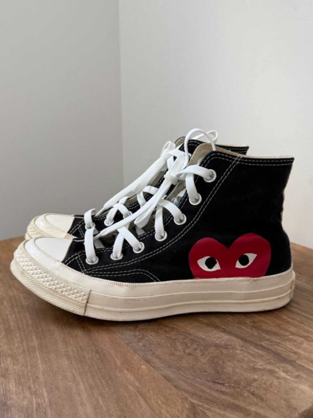 CONVERSE X COMME DES GARCONS Chuck 70 High PLAY Black Heart Sneakers
